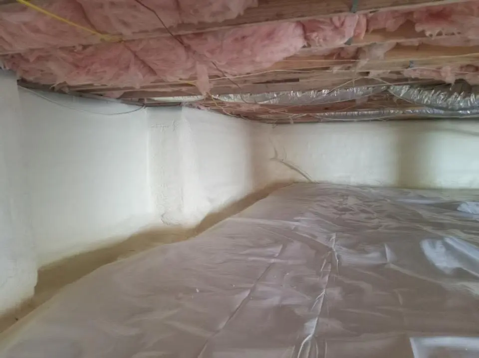 Crawl space encapsulation with closed-cell spray foam for Spray Foam Roofing Repair in Harvard